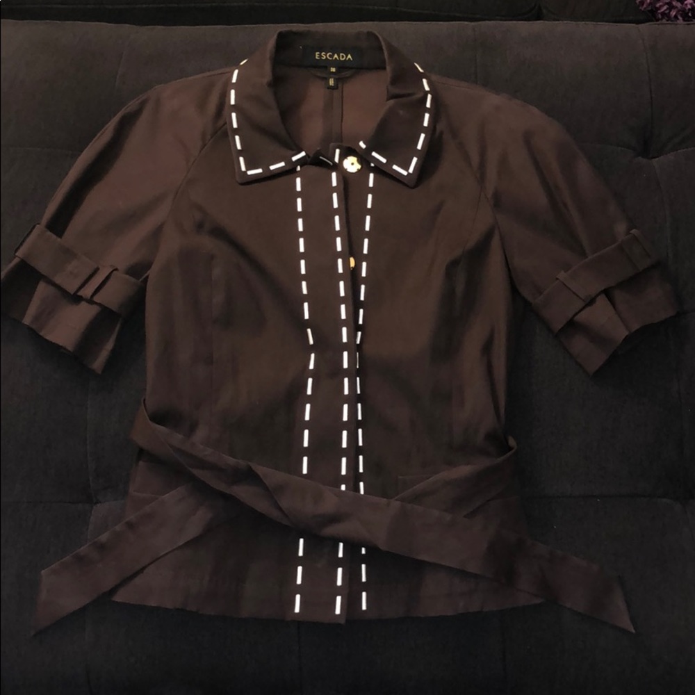 Brown ESCADA blouse.